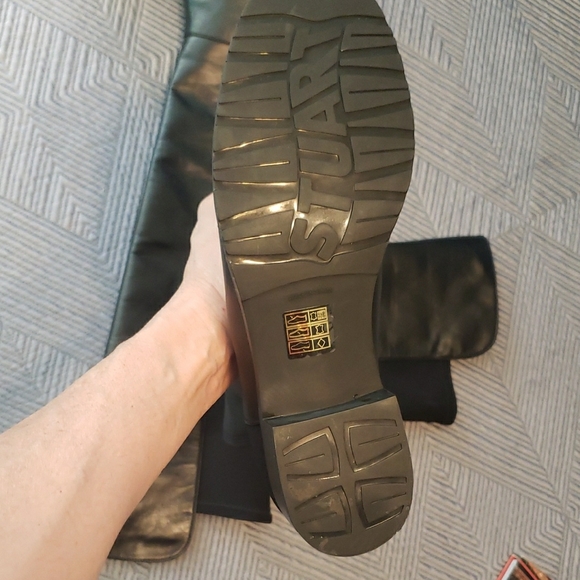 Stuart Weitzman Black Over the Knee Boots Sleek Design - Picture 8 of 12